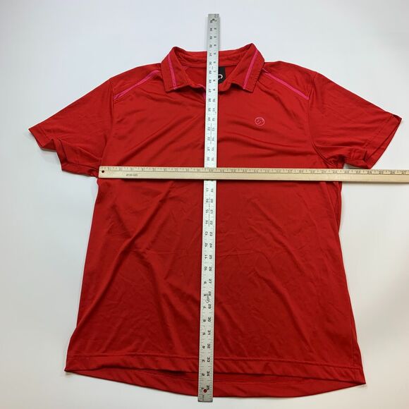 IJP Design Polo Shirt Mens XL Extra Large Red Moisture Wicking Athletic Golf - Picture 7 of 11